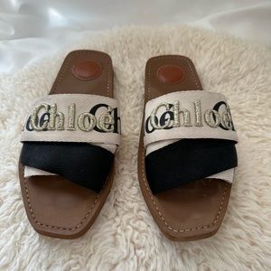 Chloe women’s woody flat sandal size 39